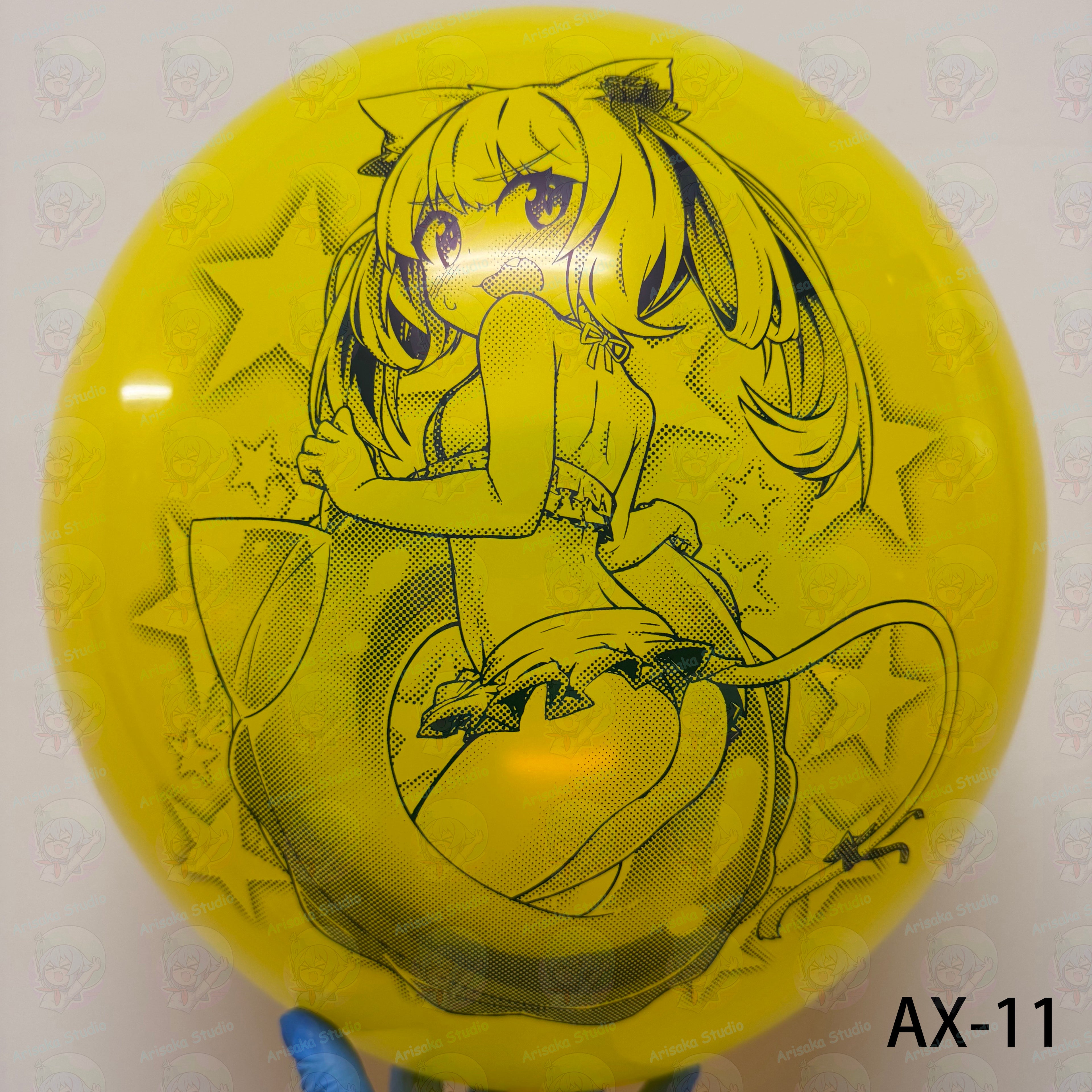 Custom Anime Printed Latex Balloons 24-Inch – Pack of 3, Assorted Colors | Arisaka Studio AX Series