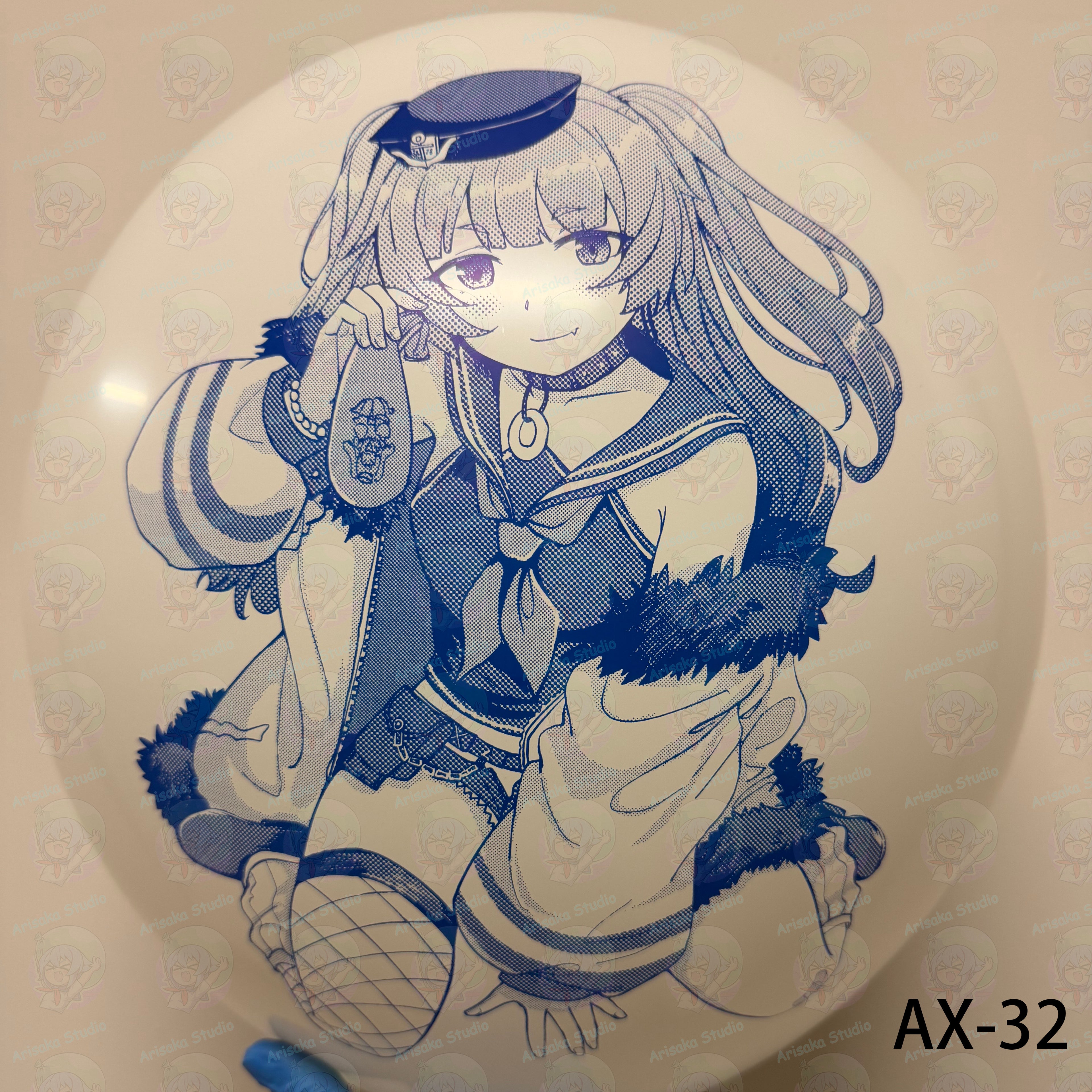 Custom Anime Printed Latex Balloons 24-Inch – Pack of 3, Assorted Colors | Arisaka Studio AX Series