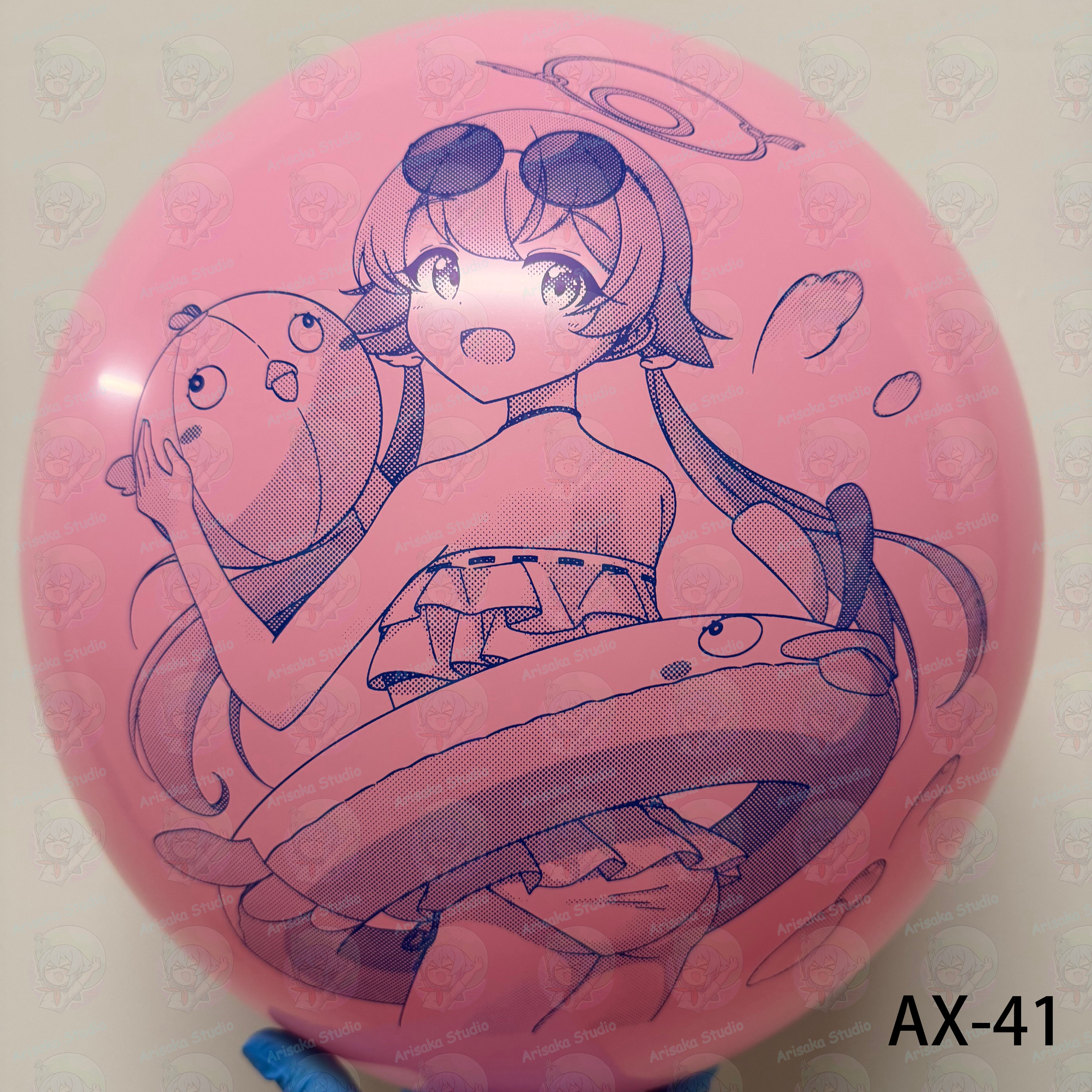 Custom Anime Printed Latex Balloons 24-Inch – Pack of 3, Assorted Colors | Arisaka Studio AX Series